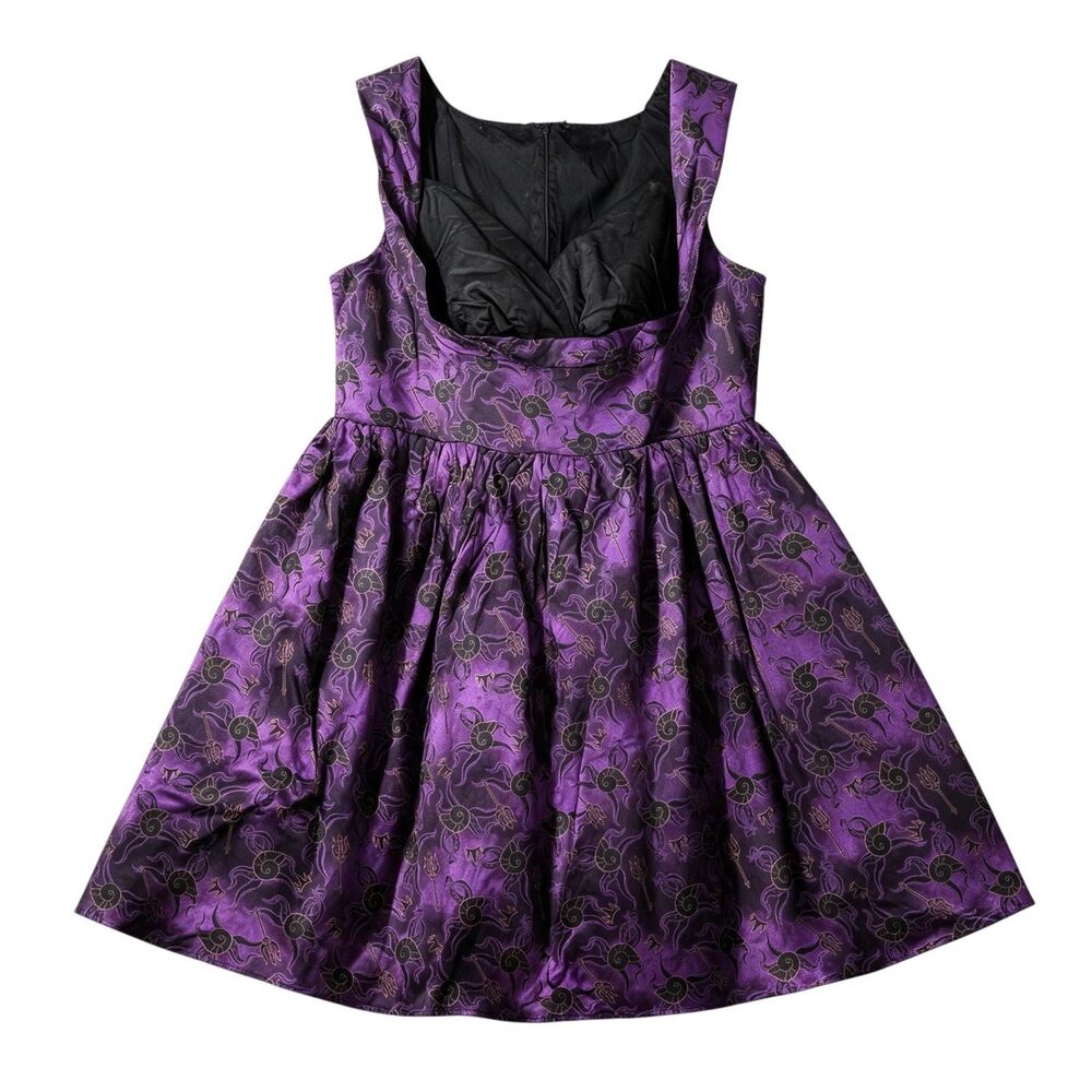 Disney Store Ursula Dress 3X Plus Purple Little Mermaid Sea Witch Fit Flare NWT